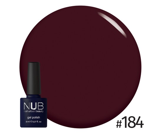 Изображение  Gel polish for nails NUB 8 ml № 184, Volume (ml, g): 8, Color No.: 184