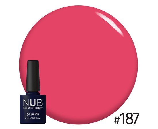 Изображение  Gel polish for nails NUB 8 ml № 187, Volume (ml, g): 8, Color No.: 187
