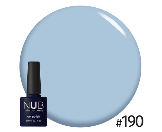 Изображение  Gel polish for nails NUB 8 ml № 190, Volume (ml, g): 8, Color No.: 190