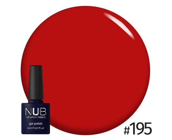 Изображение  Gel polish for nails NUB 8 ml № 195, Volume (ml, g): 8, Color No.: 195