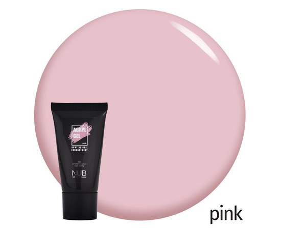 Зображення  Акрил-гель NUB Acryl Gel 30 мл, № 02 Pink, Об'єм (мл, г): 30, Цвет №: 002