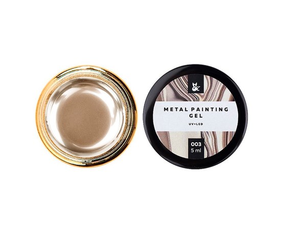 Изображение  Metallic paint FOX METAL PAINTING GEL 5 ml No. 003, Volume (ml, g): 5, Color No.: 3