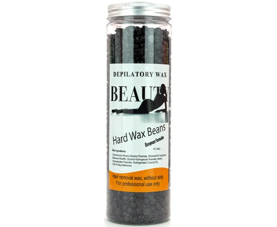 Изображение  Hot wax 400 g in granules for depilation Enzo Wax, Black, Aroma: Black