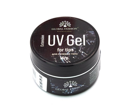 Изображение  Gel for gel tips Global Fashion Extension UV Gel, transparent, 14 gr