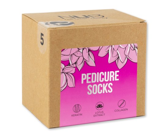 Зображення  SPA-шкарпетки для педикюру NUB Pedicure Socks 5 пар