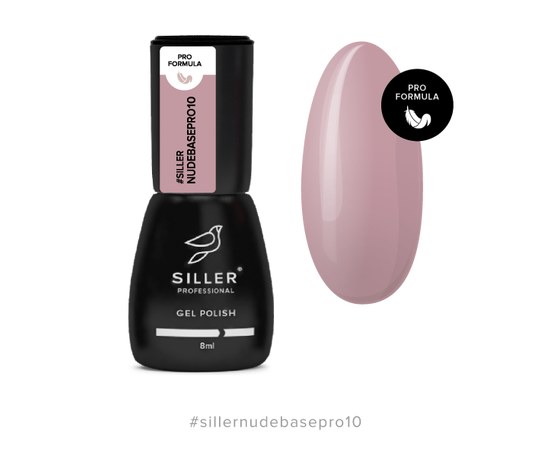 Зображення  Siller Nude Base Pro № 10 - камуфлююча кольорова база, 8мл, Об'єм (мл, г): 8, Цвет №: 10