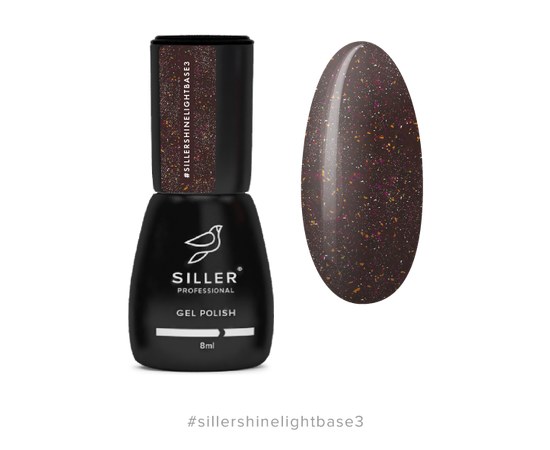 Изображение  Siller Shine Light Base 8 ml, № 03 burgundy, Volume (ml, g): 8, Color No.: 3