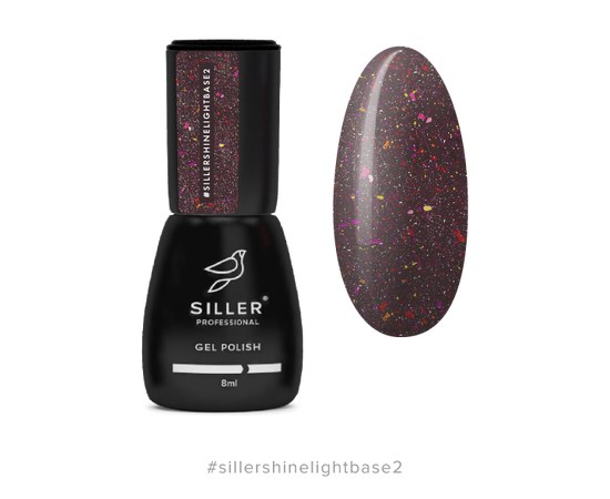 Изображение  Siller Shine Light Base 8 ml, № 02 red-violet, Volume (ml, g): 8, Color No.: 2