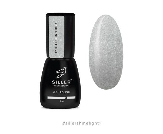 Изображение  Siller Shine Light gel polish 01 — silver reflective gel polish, 8 ml, Volume (ml, g): 8, Color: 1