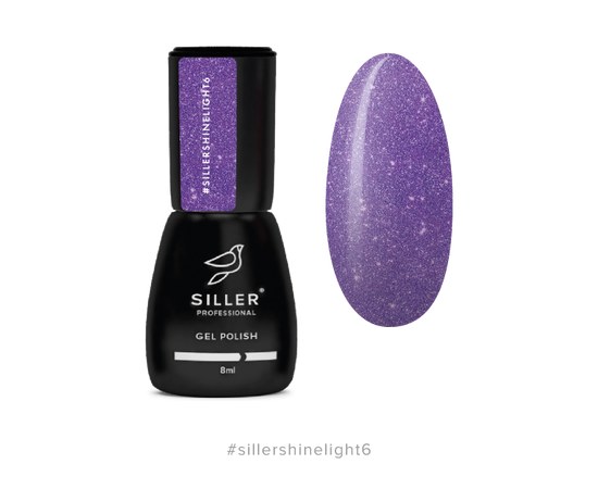 Изображение  Siller Shine Light gel polish 06 — reflective gel polish purple, 8 ml, Volume (ml, g): 8, Color No.: 6