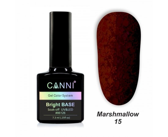 Изображение  Базовое покрытие Marshmallow base CANNI 12 темно-гранатовый, 7,3 мл, Объем (мл, г): 7.3, Цвет №: 012