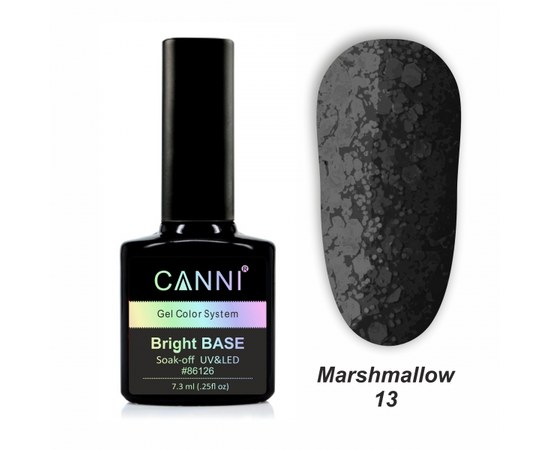 Изображение  Базовое покрытие Marshmallow base CANNI 13 черный, 7,3 мл, Объем (мл, г): 7.3, Цвет №: 013