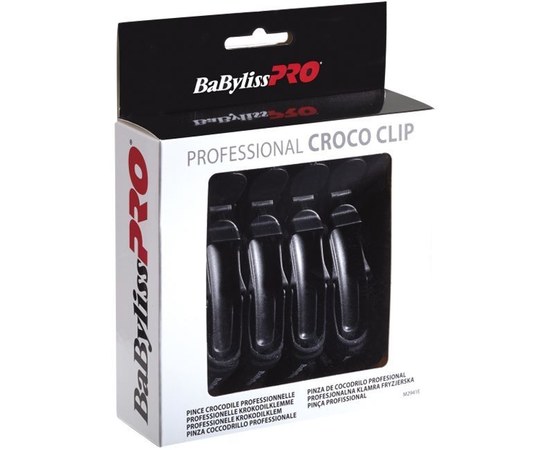 Изображение  Hair clip BaByliss PRO M2941E Croco Clip 6pcs/pack