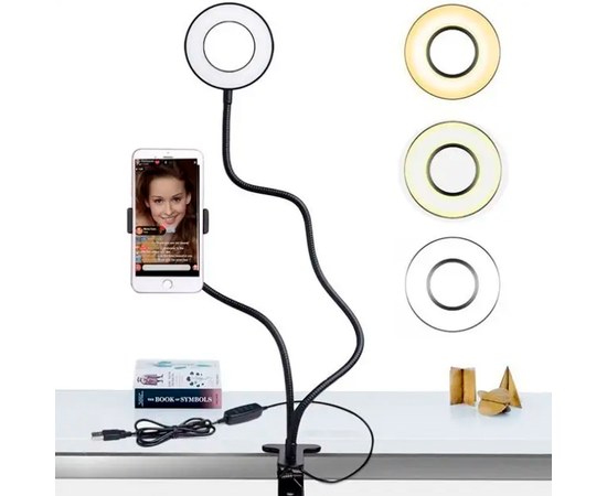 Изображение  Lamp USB clip-on holder with light Professional Live Stream