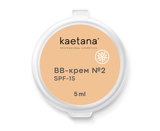 Изображение  BB-cream Kaetana №2 warm beige, spf 15, hyaluronic acid, vitamins E, K, B, 5 ml