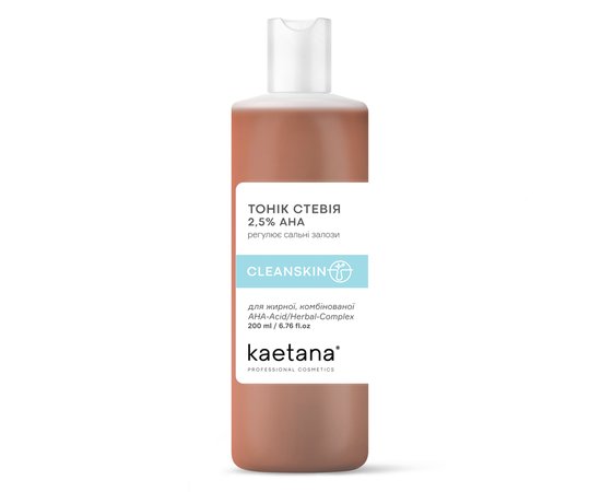 Изображение  Facial toner Kaetana "Stevia" 25% AHA-acids, 200 ml, Volume (ml, g): 250