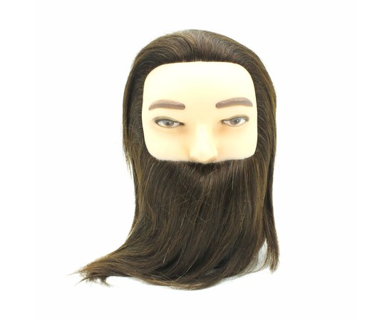 Изображение  Учебный манекен "Каштан" с натуральными волосами и бородой SPL 520/А-1