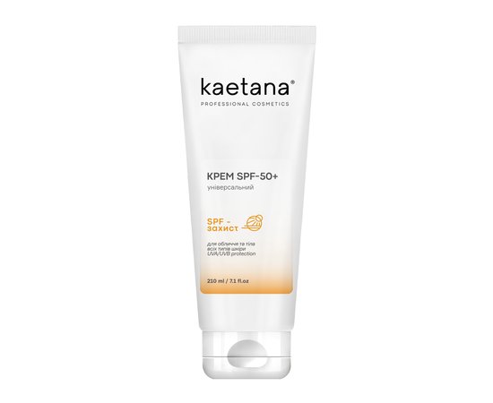 Изображение  Kaetana Sunscreen Cream SPF-50 Universal for all skin types, 210 ml, Volume (ml, g): 210