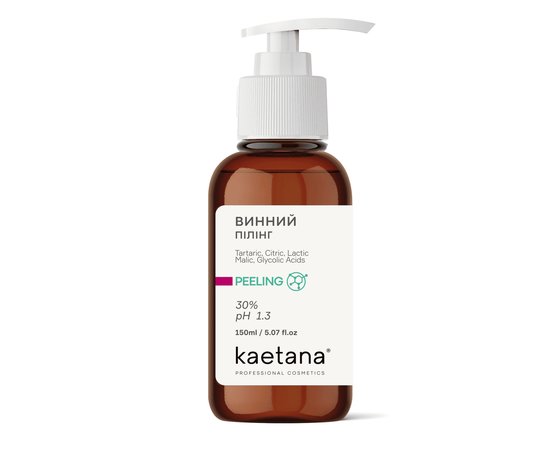 Изображение  Kaetana "Wine" facial peeling, post-acne polishing, blurring of stretch marks and scars, for mature skin, 30%, pH-1.3, 150 ml