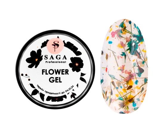 Зображення  Квітковий гель для дизайну Saga Professional Flower Gel 5 мл, № 05, Об'єм (мл, г): 5, Цвет №: 005