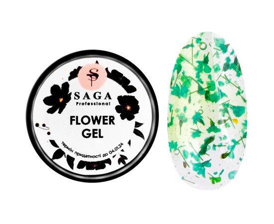Зображення  Квітковий гель для дизайну Saga Professional Flower Gel 5 мл, № 06, Об'єм (мл, г): 5, Цвет №: 006