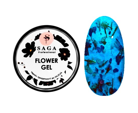 Изображение  Цветочный гель для дизайна Saga Professional Flower Gel 5 мл, № 12, Объем (мл, г): 5, Цвет №: 012
