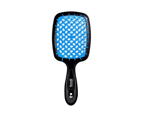 Зображення  Щітка для волосся Kodi Soft Touch чорна із синіми зубцями