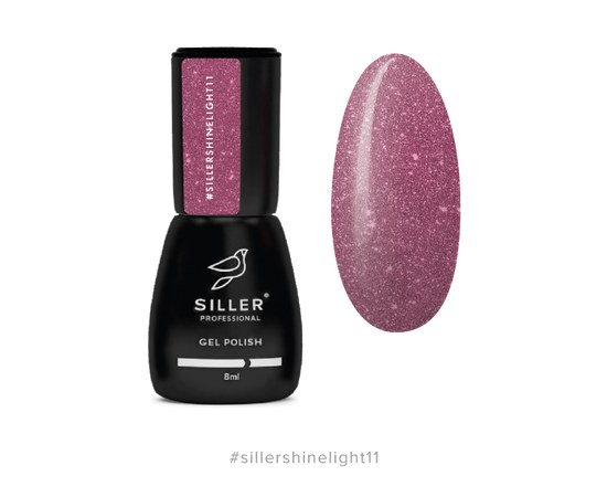 Зображення  Siller Shine Light gel polish 11 - світловідбивний гель лак ніжно-рожевий, 8 мл, Об'єм (мл, г): 8, Цвет №: 011