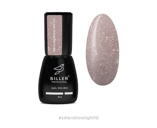 Изображение  Siller Shine Light gel polish 10 — reflective powder gel polish, 8 ml, Volume (ml, g): 8, Color No.: 10