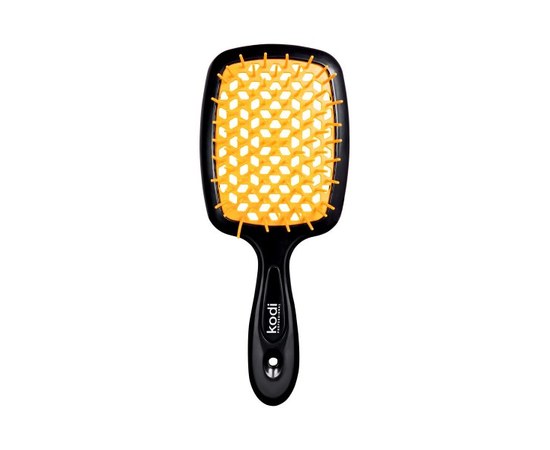 Изображение  Hair brush Kodi Soft Touch black with orange teeth