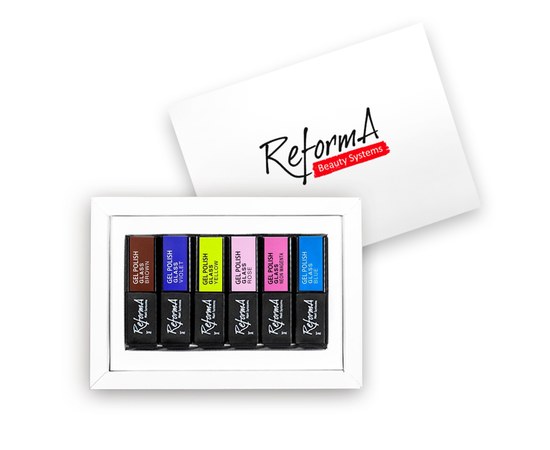 Изображение  Set of ReformA "Glass" gel polish miniatures