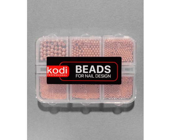 Изображение  Beads for nail design Kodi (color: rose gold)