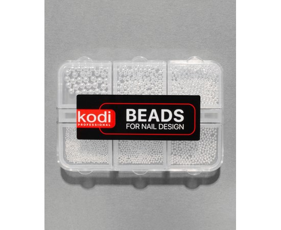 Зображення  Бісер для дизайну нігтів Kodi (колір: silver)