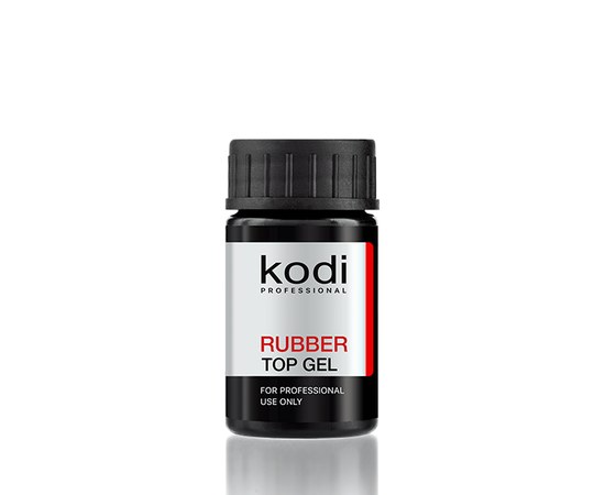 Изображение  Rubber top coat top/finish for gel polish, 14 ml - Rubber Top Kodi professional