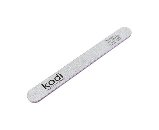 Зображення  №100 Пилка для нігтів пряма Kodi 100/100 (колір: сірий, розмір: 178/19/4), Абразивність: 100/100