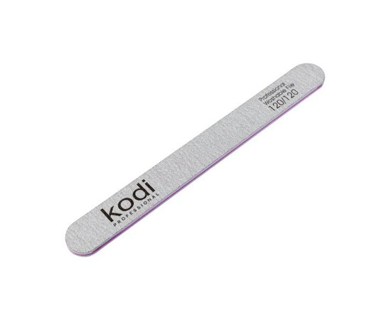 Зображення  №101 Пилка для нігтів пряма Kodi 120/120 (колір: сірий, розмір: 178/19/4), Абразивність: 120/120