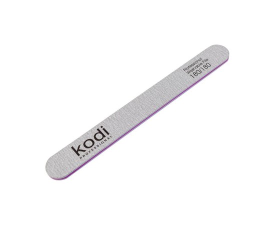 Изображение  №103 Пилка для ногтей прямая Kodi 180/180 (цвет: серый, размер:178/19/4), Абразивность: 180/180