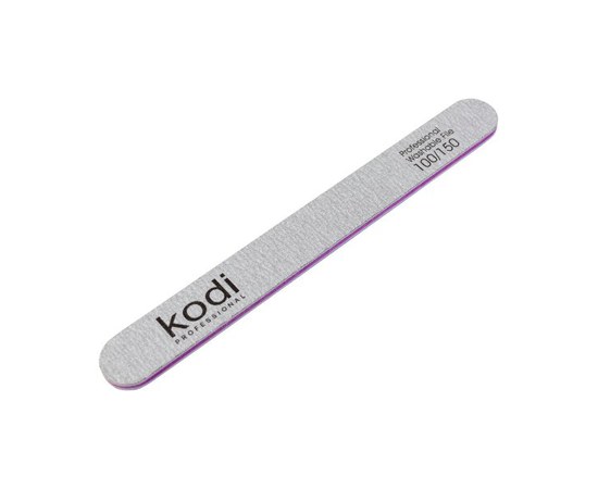 Изображение  №107 Пилка для ногтей прямая Kodi 100/150 (цвет: серый, размер:178/19/4), Абразивность: 100/150