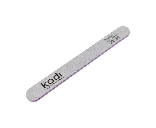 Изображение  №108 Пилка для ногтей прямая Kodi 120/180 (цвет: серый, размер:178/19/4), Абразивность: 120/180