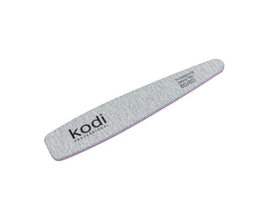 Зображення  №110 Пилка для нігтів Kodi конусна 80/80 (колір: сірий, розмір: 178/32/4), Абразивність: 80/80