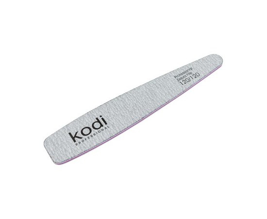 Зображення  №112 Пилка для нігтів Kodi конусна 120/120 (колір: сірий, розмір: 178/32/4), Абразивність: 120/120