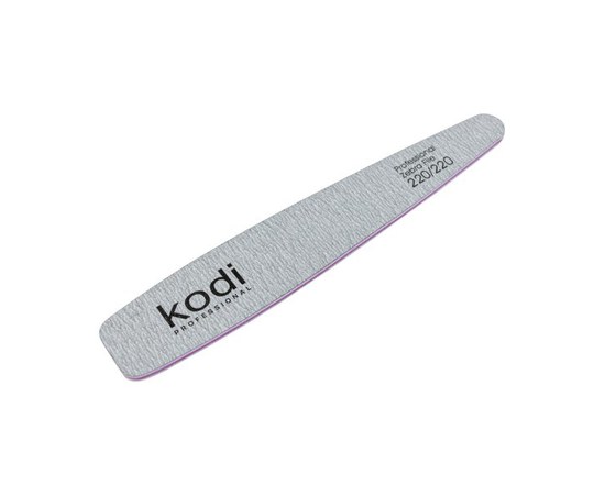 Зображення  №115 Пилка для нігтів Kodi конусна 220/220 (колір: сірий, розмір: 178/32/4), Абразивність: 220/220