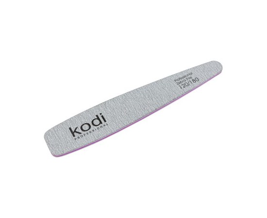 Зображення  №119 Пилка для нігтів Kodi конусна 120/180 (колір: сірий, розмір: 178/32/4), Абразивність: 120/180