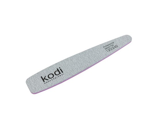Зображення  №120 Пилка для нігтів Kodi конусна 120/240 (колір: сірий, розмір: 178/32/4), Абразивність: 120/240
