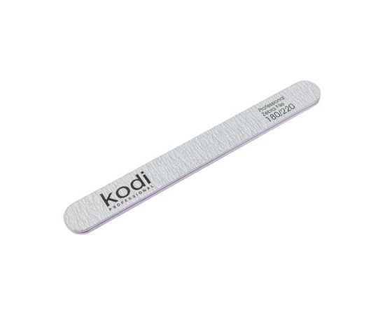 Изображение  №139 Пилка для ногтей прямая Kodi 180/220 (цвет: светло-серый, размер: 178/19/4), Абразивность: 180/220