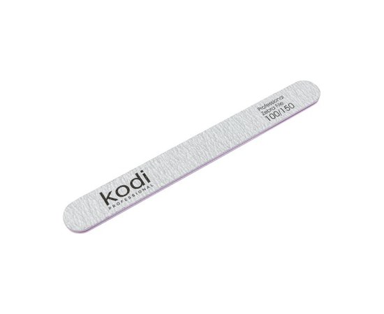 Изображение  №140 Пилка для ногтей прямая Kodi 100/150 (цвет: светло-серый, размер: 178/19/4), Абразивность: 100/150