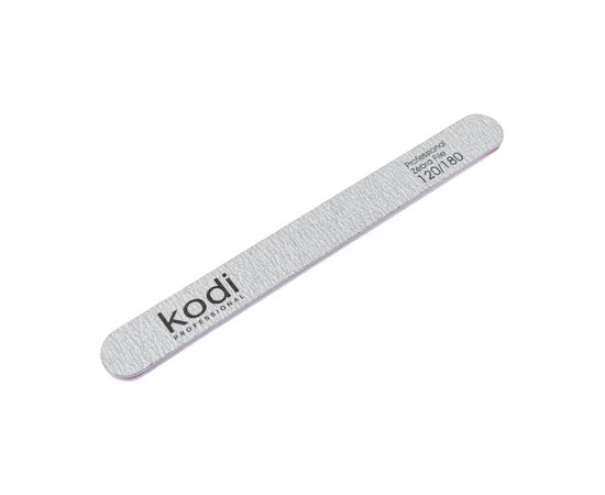 Изображение  №141 Straight nail file Kodi 120/180 (color: light gray, size: 178/19/4), Abrasiveness: 120/180