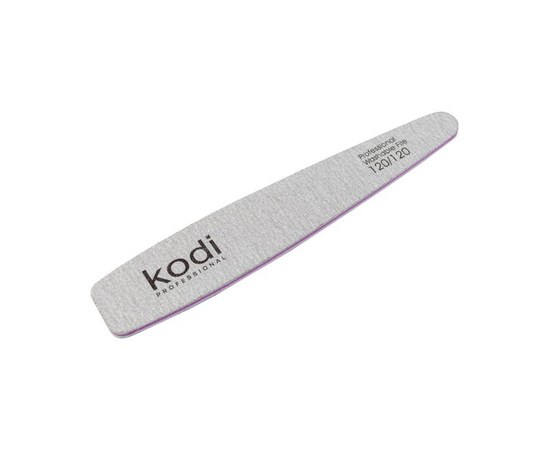 Зображення  №145 Пилка для нігтів Kodi конусна 120/120 (колір: світло-сірий, розмір: 178/32/4), Абразивність: 120/120