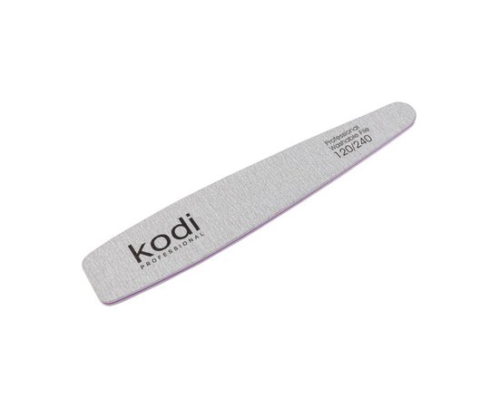 Зображення  №153 Пилка для нігтів Kodi конусна 120/240 (колір: світло-сірий, розмір: 178/32/4), Абразивність: 120/240