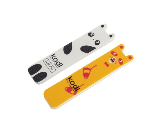 Зображення  №199 Дитячий набір для нігтів Kodi: Пилка 180/220 "панда", полірувальник 400/300 "єнотик"
